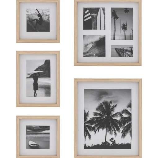 Conjunto de 5 quadros decorativos ERIN