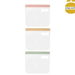 Conjunto De 2 Sacos Com Abertura Fácil Em Plástico