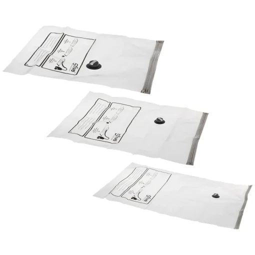 Conjunto de 10 sacos para arrumação em vácuo
