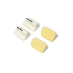 Conjunto de 4 suportes adesivos brancos