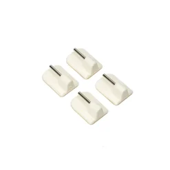 Conjunto de 4 suportes adesivos brancos