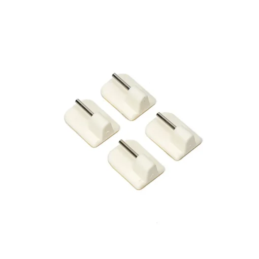 Conjunto de 4 suportes adesivos brancos