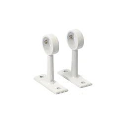 Conjunto de 2 suportes brancos para varão