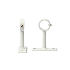 Conjunto de 2 suportes brancos para varão