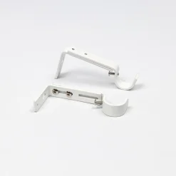 Conjunto de 2 suportes branco mate para calha extensível