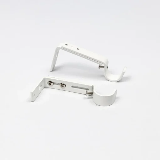 Conjunto de 2 suportes branco mate para calha extensível
