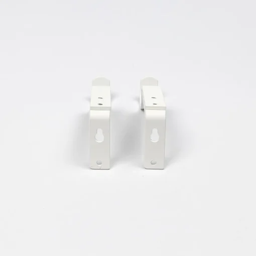 Conjunto de 2 suportes branco mate para calha extensível