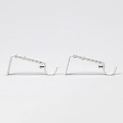 Conjunto de 2 suportes branco mate para calha extensível