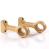 Conjunto de 2 suportes curtos verniz natural