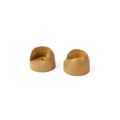 Conjunto de 2 suportes de parede verniz natural