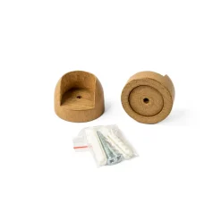 Conjunto de 2 suportes de parede verniz natural