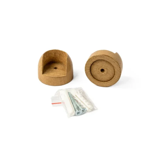 Conjunto de 2 suportes de parede verniz natural