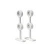 Conjunto de 2 suportes duplos branco para varão
