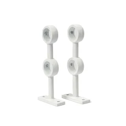 Conjunto de 2 suportes duplos branco para varão