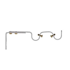 Conjunto de 2 suportes duplos branco para calha extensíveis