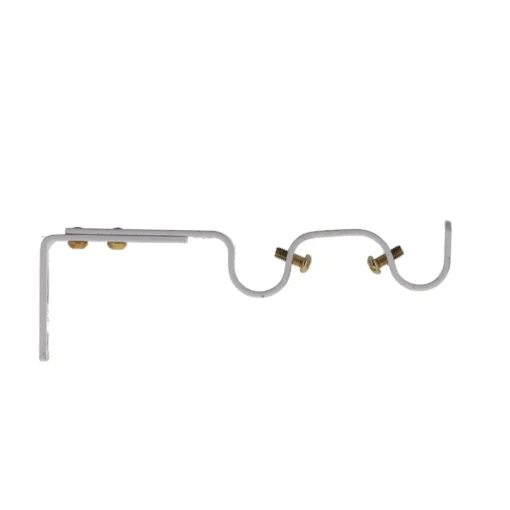 Conjunto de 2 suportes duplos branco para calha extensíveis