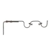 Conjunto de 2 suportes duplos prateado para calha