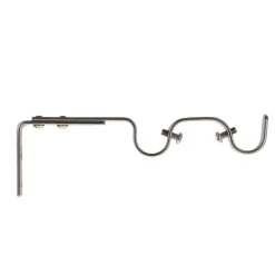Conjunto de 2 suportes duplos prateado para calha