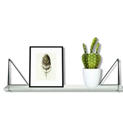 Conjunto de 2 suportes para prateleira