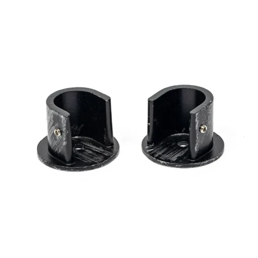 Conjunto de 2 suportes parede preto e prateado d20