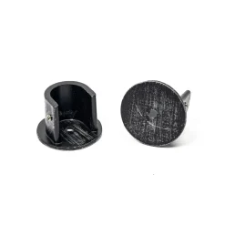 Conjunto de 2 suportes parede preto e prateado d20