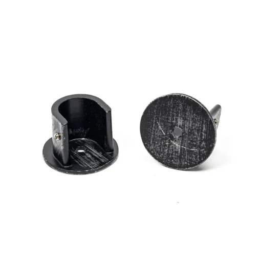 Conjunto de 2 suportes parede preto e prateado d20