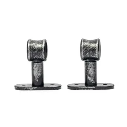 Conjunto de 2 suportes simples preto e prateado d20