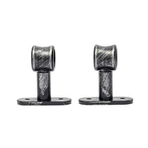 Conjunto de 2 suportes simples preto e prateado d20