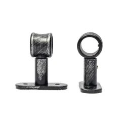 Conjunto de 2 suportes simples preto e prateado d20