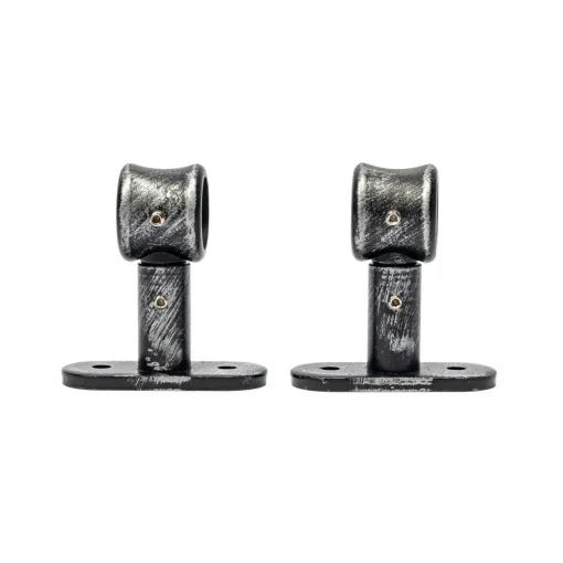 Conjunto de 2 suportes simples preto e prateado d20