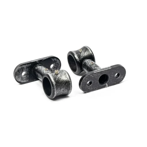 Conjunto de 2 suportes simples preto e prateado d20