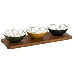 Conjunto de 3 taças com tábua CORNER
