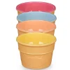 Conjunto de 4 taças de gelado com colher