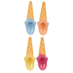 Conjunto de 4 taças de gelado com colher