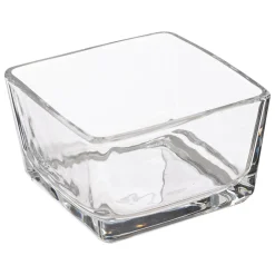 Conjunto de 3 taças de vidro com tábua em bambu