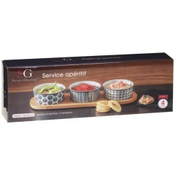 Conjunto de 3 taças para aperitivos