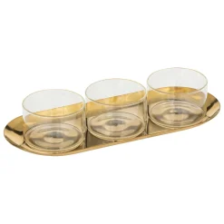 Conjunto de 3 taças para aperitivos AUTOMNE em vidro
