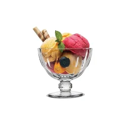 Conjunto de 2 taças para gelado com pé