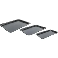 Conjunto de 3 tabuleiros antiaderentes