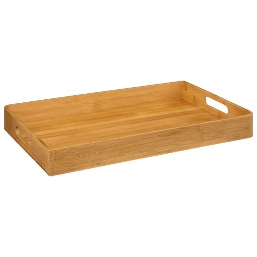 Conjunto de 2 tabuleiros de servir em bambu