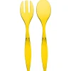 Conjunto de 2 talheres amarelo para salada