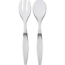Conjunto de 2 talheres cinza para salada
