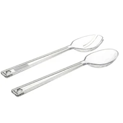 Conjunto de 2 talheres GREEN HARMO transparente para salada