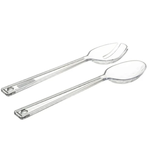 Conjunto de 2 talheres GREEN HARMO transparente para salada
