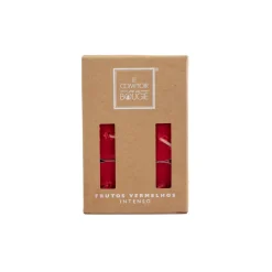 Conjunto de 6 tealights perfumadas de frutos vermelhos