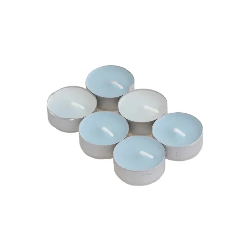 Conjunto de 6 tealights perfumadas de talco
