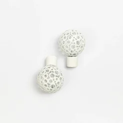 Conjunto de 2 terminais BOULE branco mate