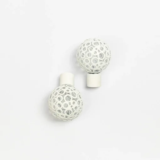 Conjunto de 2 terminais BOULE branco mate