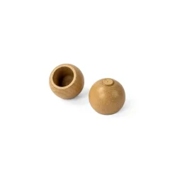 Conjunto de 2 terminais bola verniz natural d28cm