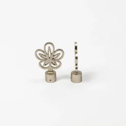 Conjunto de 2 terminais CAMILLE prateado
